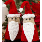Santa Gnome Ornaments Free Knitting Pattern