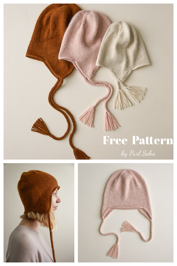 Top-Down Ear Flap Hat Free Knitting Pattern