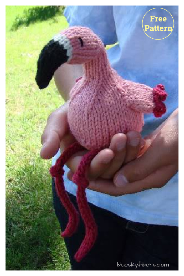 Teeny Flamingo Amigurumi Free Knitting Pattern