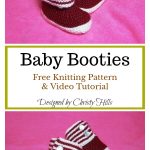 Baby Booties Free Knitting Pattern and Video Tutorial