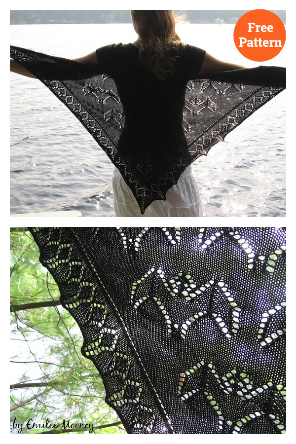 Bat Shawl Free Crochet Pattern 