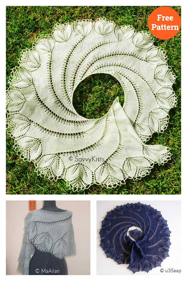 Begonia Swirl Lace Shawl Free Knitting Pattern