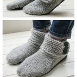 Button Slipper Boots Knitting Pattern