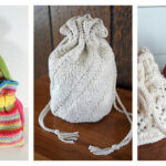 Holiday Gift Bag Free Knitting Pattern