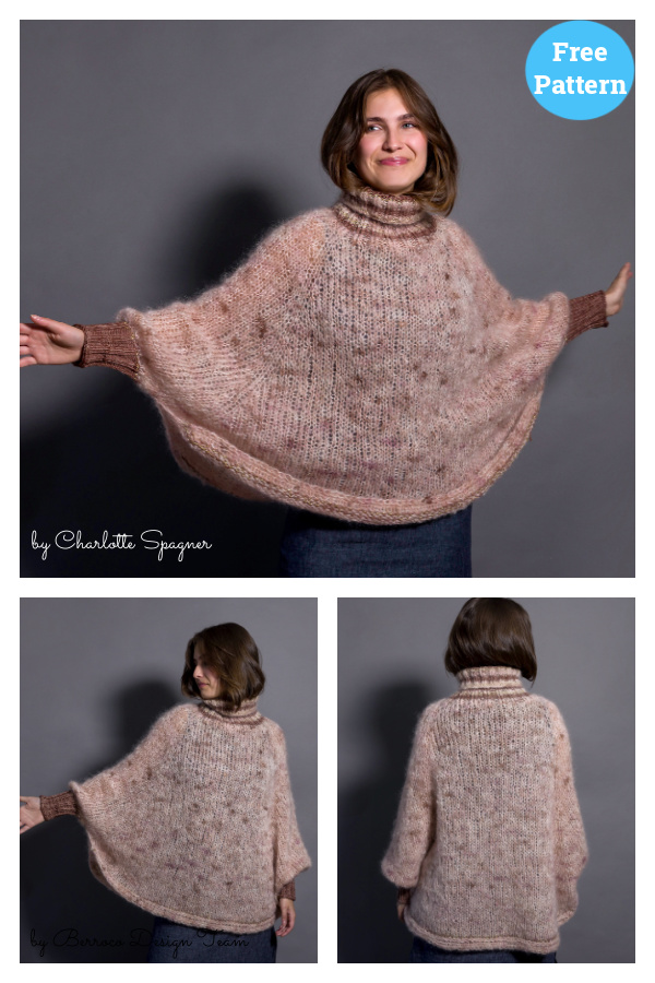 Leia Ponco Sweater Free Knitting Pattern