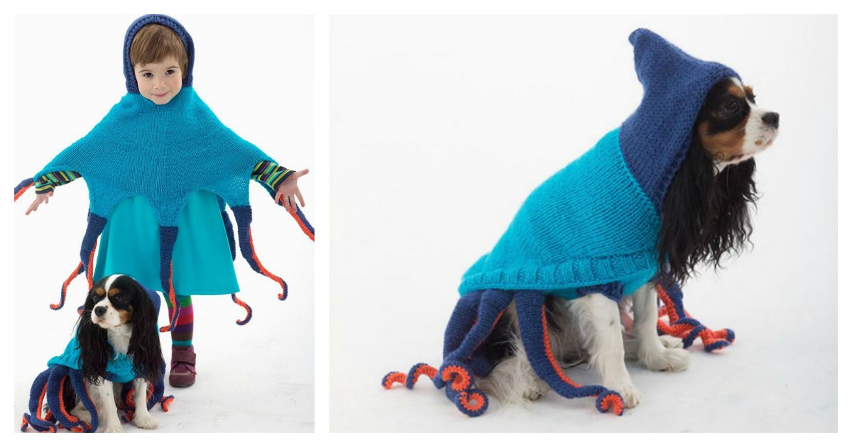 Octopus Dog Sweater Free Knitting Pattern