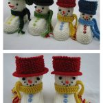 Snowman Baby Booties Knitting Pattern