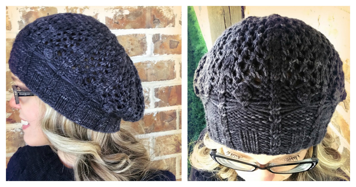 fiber spider knitting loom hat