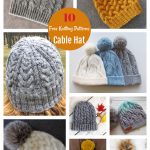 10 Cable Hat Free Knitting Patterns