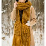 Arbor Pocketed Scarf Free Knitting Pattern