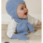 Aviator Earflap Hat Set Free Knitting Pattern