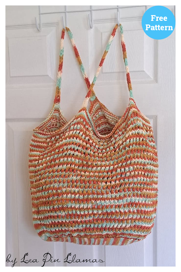 Beginner Versatile Mesh Tote Free Knitting Pattern