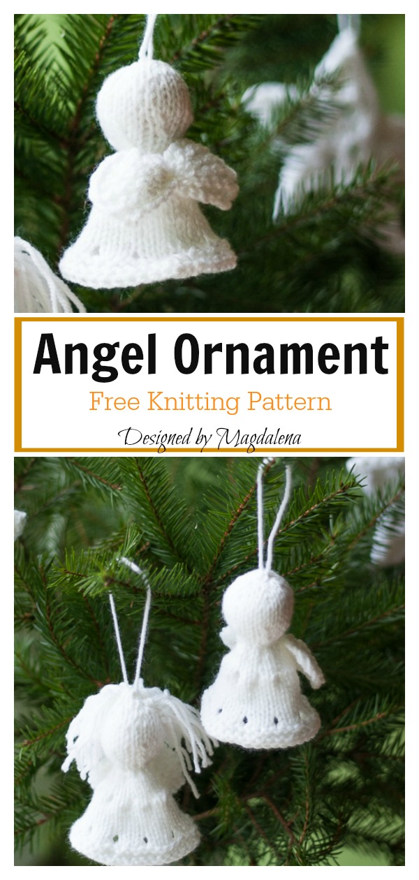 Christmas Angel Ornament Free Knitting Pattern