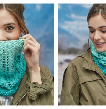 Cozy Lace Ombre Cowl Free Knitting Pattern