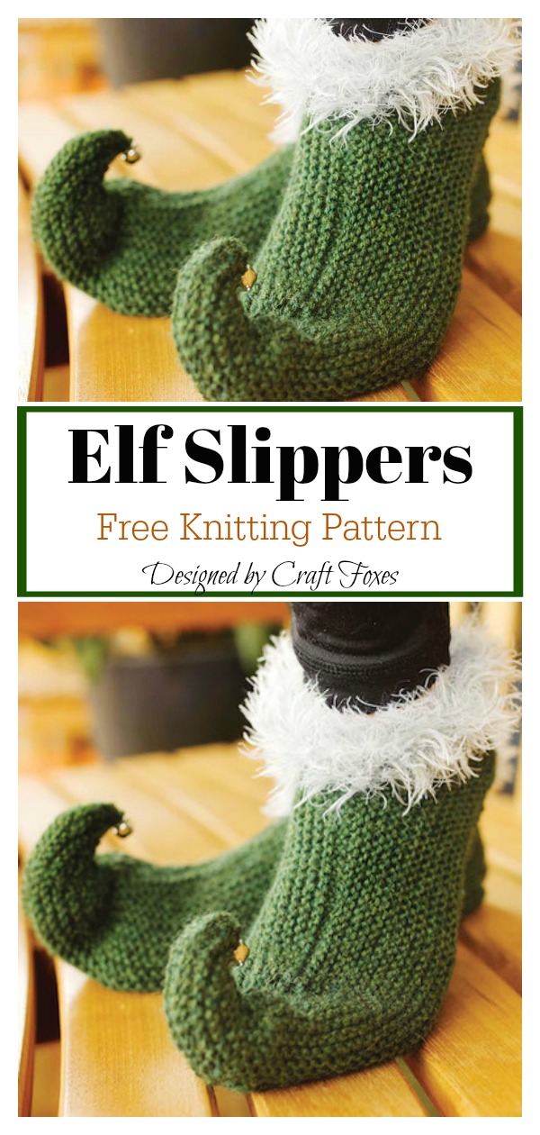 Elf Slippers Free Knitting Pattern 
