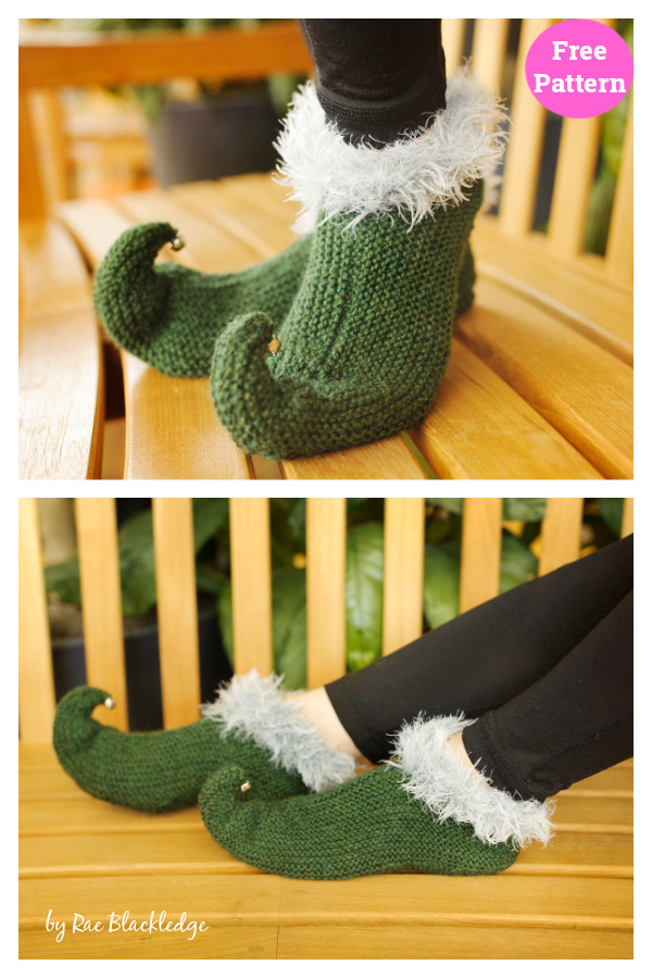 Elf Slippers Free Knitting Pattern