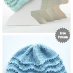 Feather and Fan Baby Hat Free Knitting Pattern