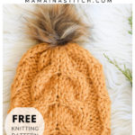 Golden Waves Toque Hat Free Knitting Pattern