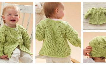 Leaf and Lace Baby Set Free Knitting Pattern