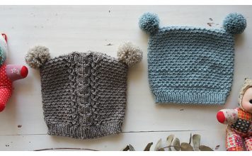 Mishka Baby Hat Free Knitting Pattern