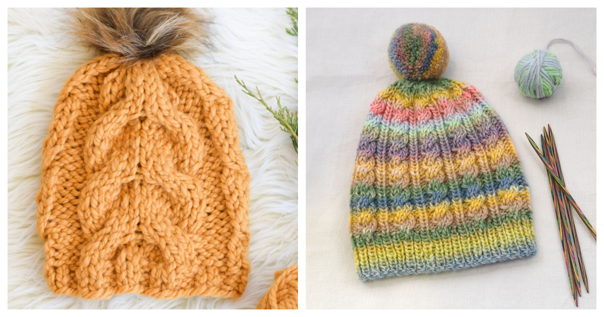 Cable Hat Free Knitting Pattern