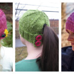 Ponytail Hat Free Knitting Patterns