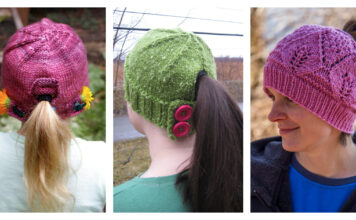 Ponytail Hat Free Knitting Patterns