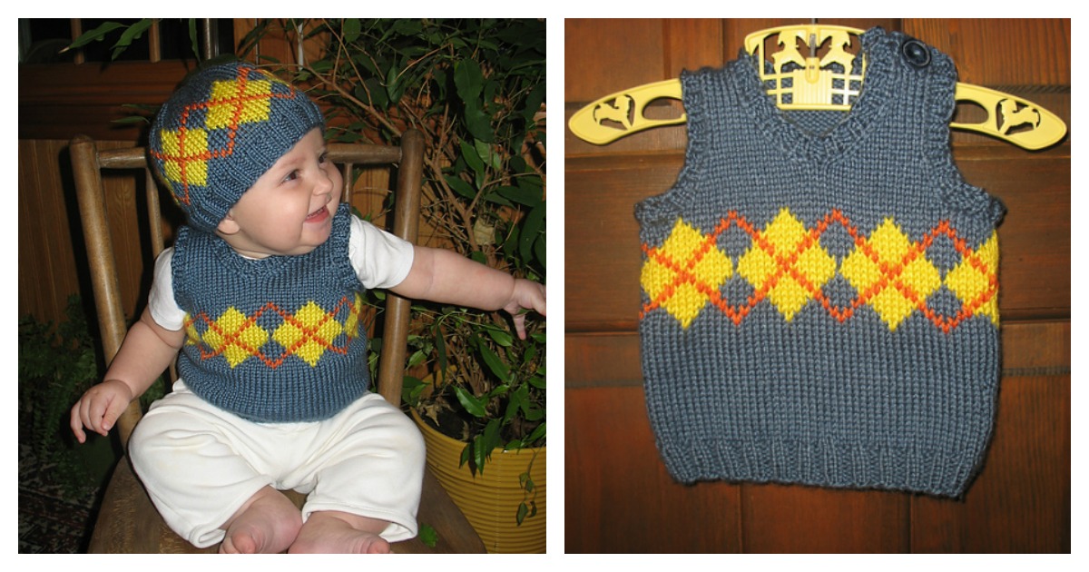 Baby argyle store sweater vest