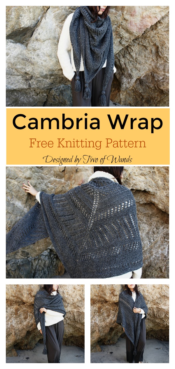 Cambria Wrap Free Knitting Pattern