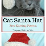 Cat Santa Hat Free Knitting Pattern