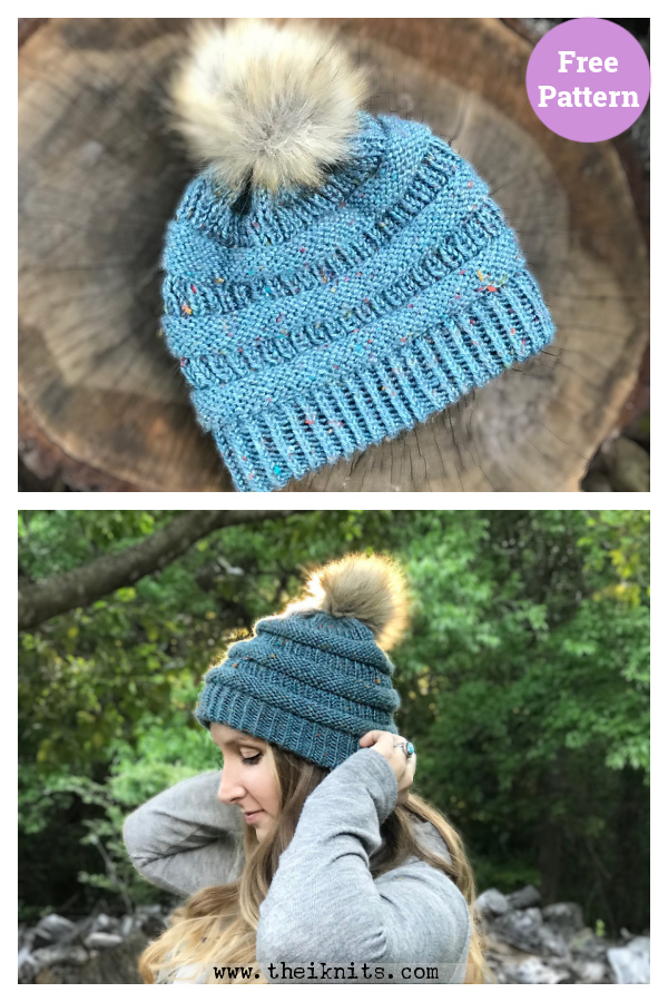 Copy Cat C.C Easy Slouchy Beanie Hat Free Knitting Pattern