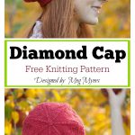 Diamond Cap Free Knitting Pattern