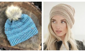 Easy Slouchy Beanie Hat Free Knitting Patterns