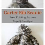 Garter Rib Beanie Free Knitting Pattern