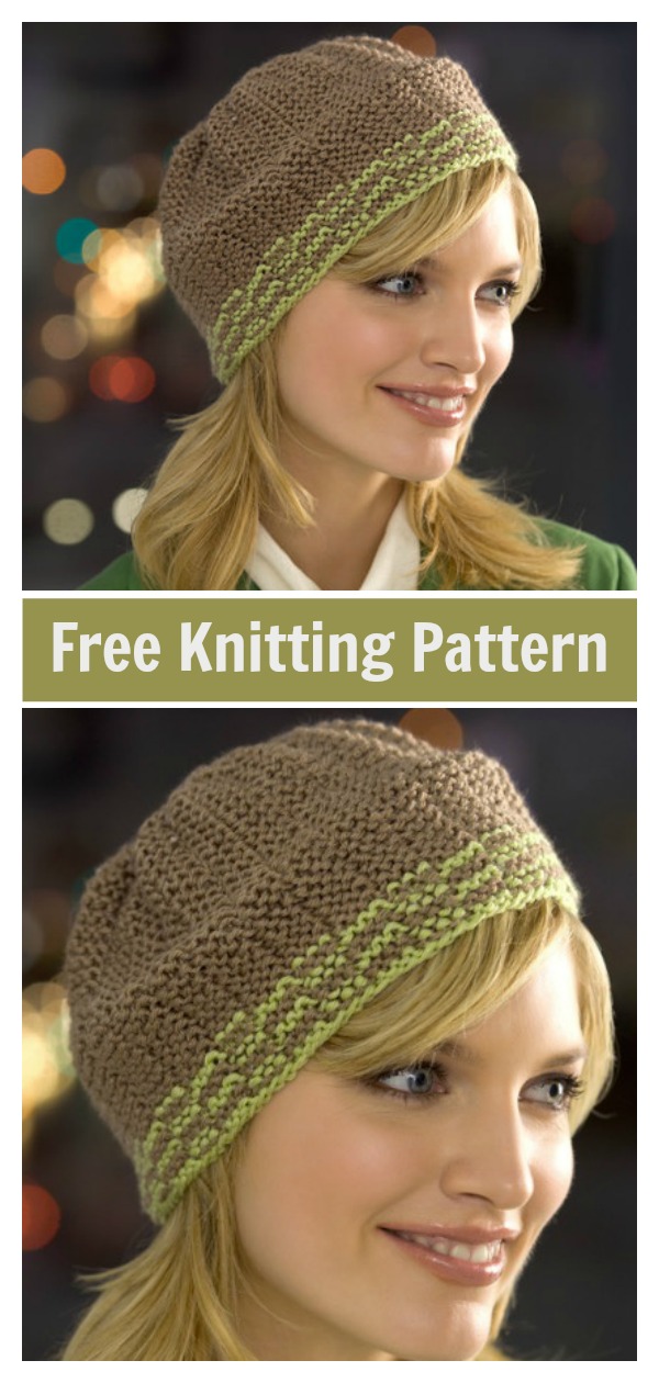 Garter Rib Beanie Hat Free Knitting Pattern