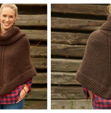 Getaway Poncho Free Knitting Pattern