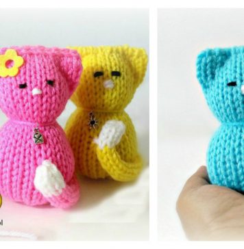 How to Loom Knitting Kitty Cat Amigurumi