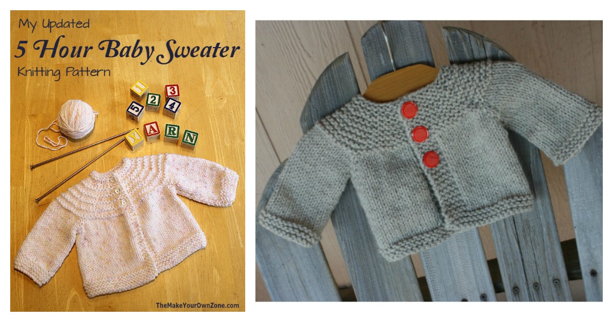 Quick Oats Baby Sweater Free Knitting Pattern