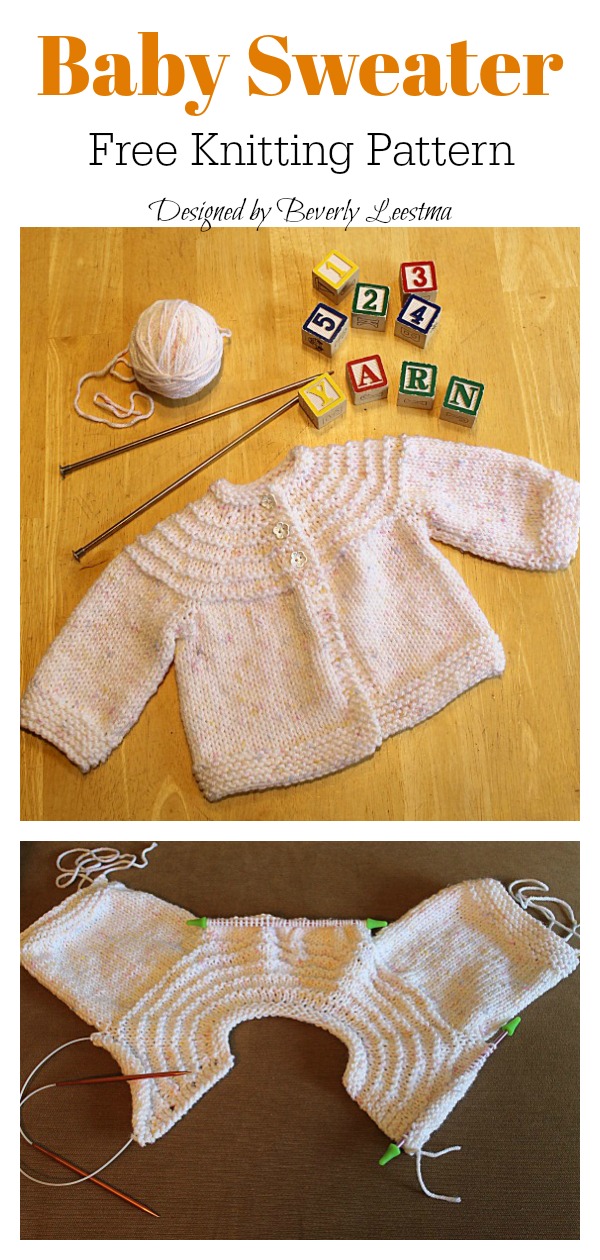 Quick Baby Sweater Free Knitting Pattern 