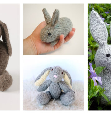 10 Amigurumi Bunny Rabbit Free Knitting Pattern