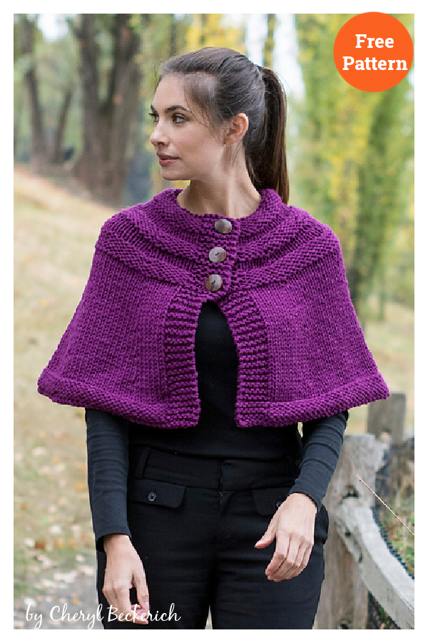 Classic Capelet Free Knitting Pattern