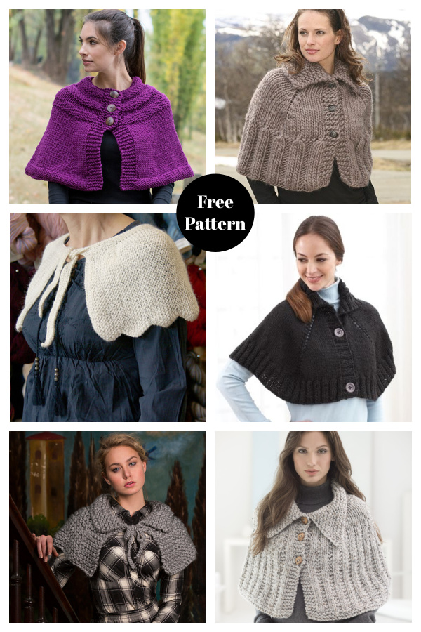 Classic Capelet Free Knitting Patterns
