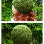 Foliage Beanie Hat Free Knitting Pattern