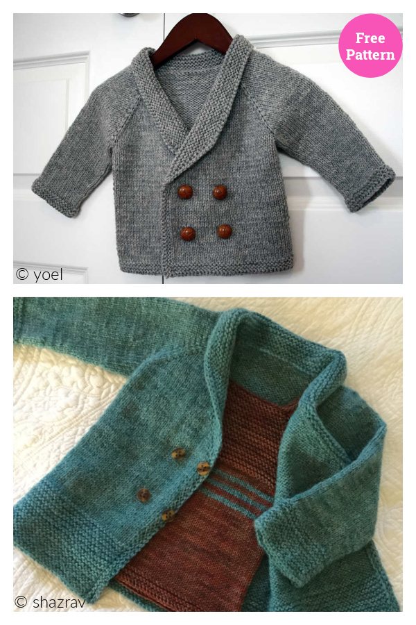 Henry's Sweater Baby Cardigan Free Knitting Pattern