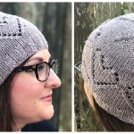 Lace Hearts Hat Free Knitting Pattern