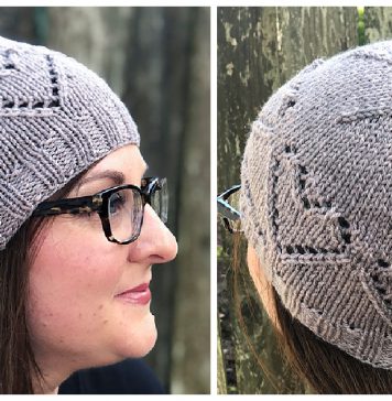 Lace Hearts Hat Free Knitting Pattern