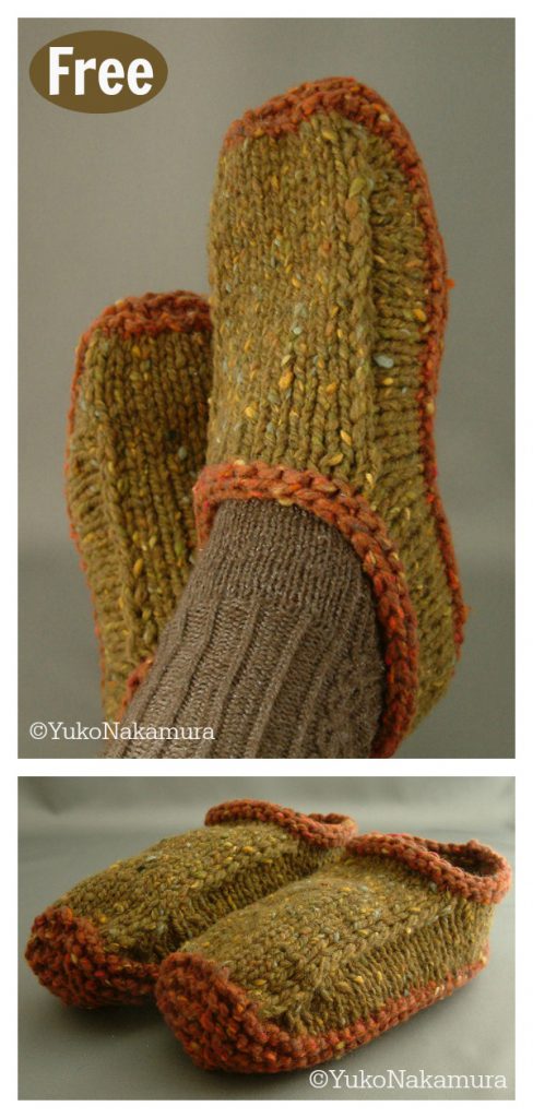 Non-felted Slippers FREE Knitting Pattern