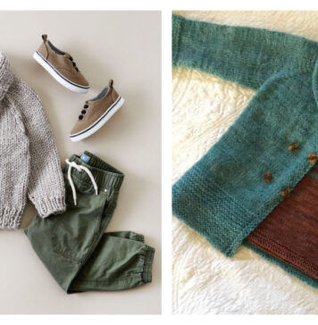 Shawl Collar Baby Cardigan Free Knitting Pattern
