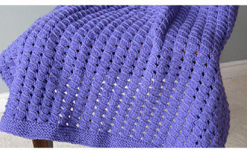 Waffle Baby Blanket Free Knitting Pattern