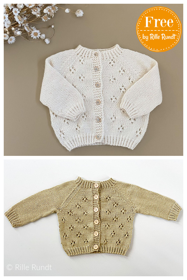 Baby Lace Cardigan Free Knitting Pattern 